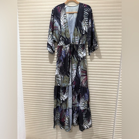 Topical Multicolor Maxi Swim Coverup - Picture 3 of 7